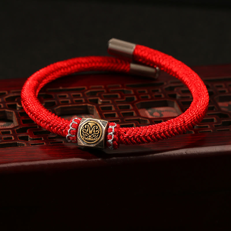 925 Sterling Silver King Kong Knot Faith Strength Bracelet