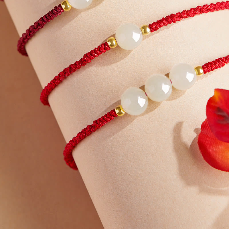 8mm Jade Lucky Bead Prosperity Bracelet