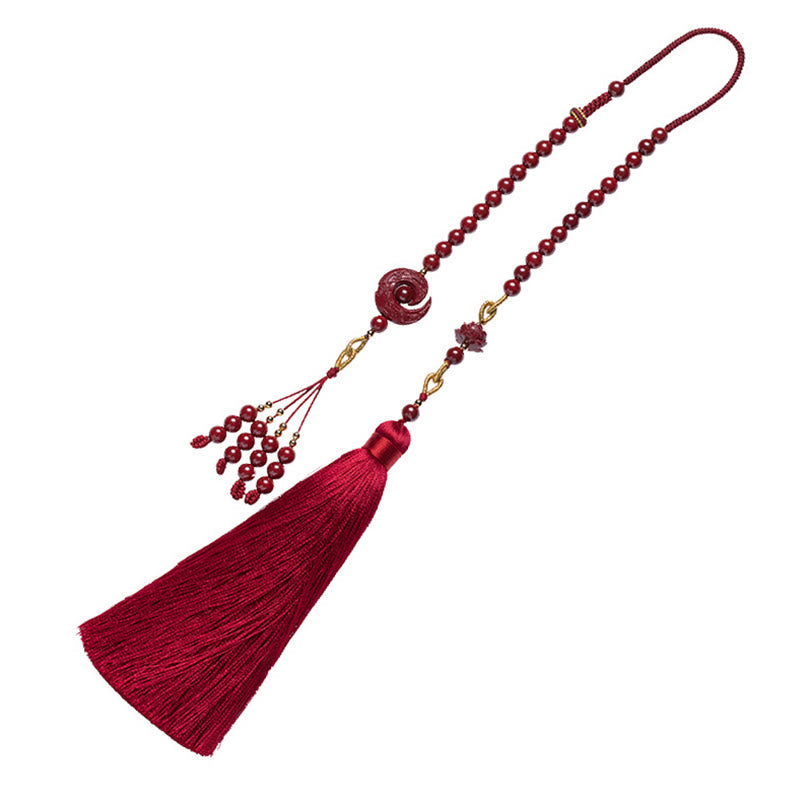 Cinnabar Lotus Car Hanging Decor | Luck & Calm Symbol