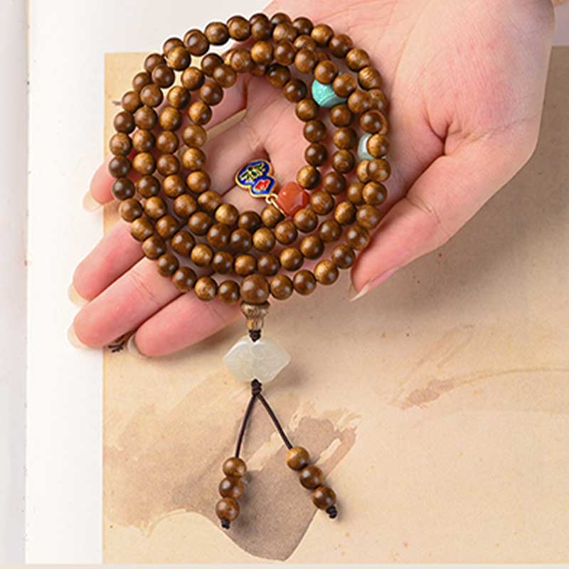 6mm Rosewood Protection Calm Bracelet Mala