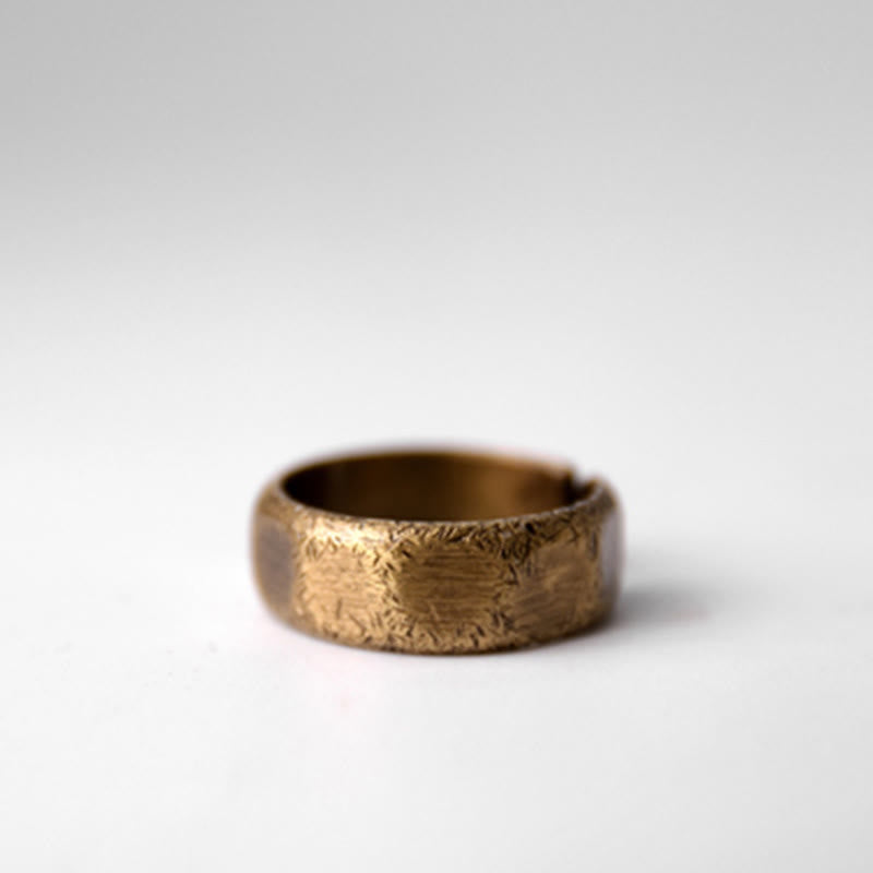 Adjustable Copper Brass Wealth Ring | Spiritual Healing & Luck