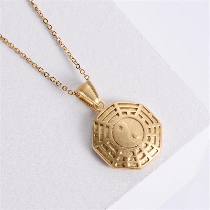 Yin Yang Titanium Steel Balance and Harmony Necklace