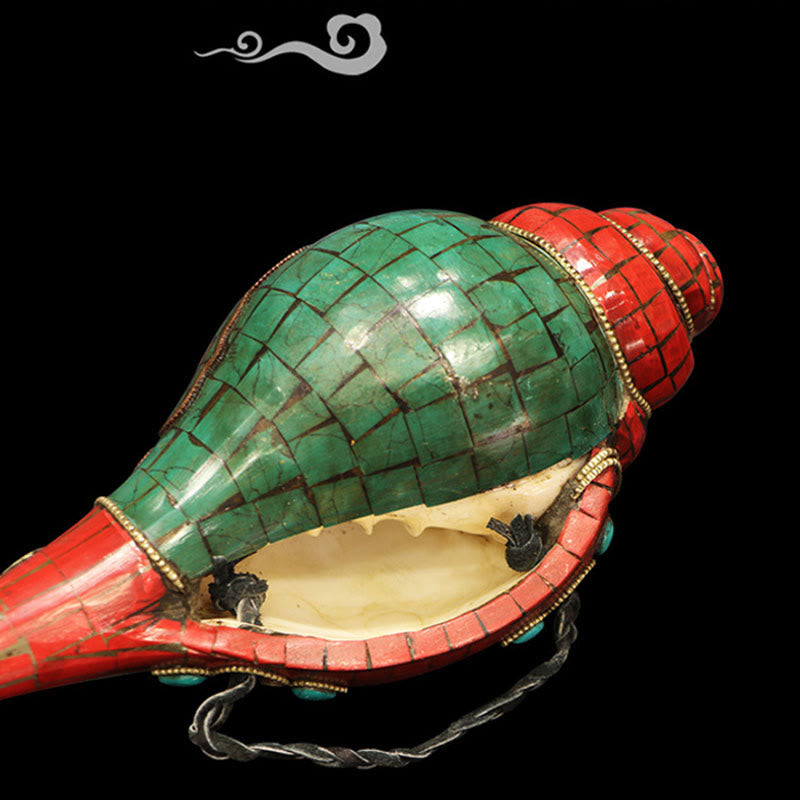 Tibetan Handmade Shankha Conch Shell 23cm | Zen Decor