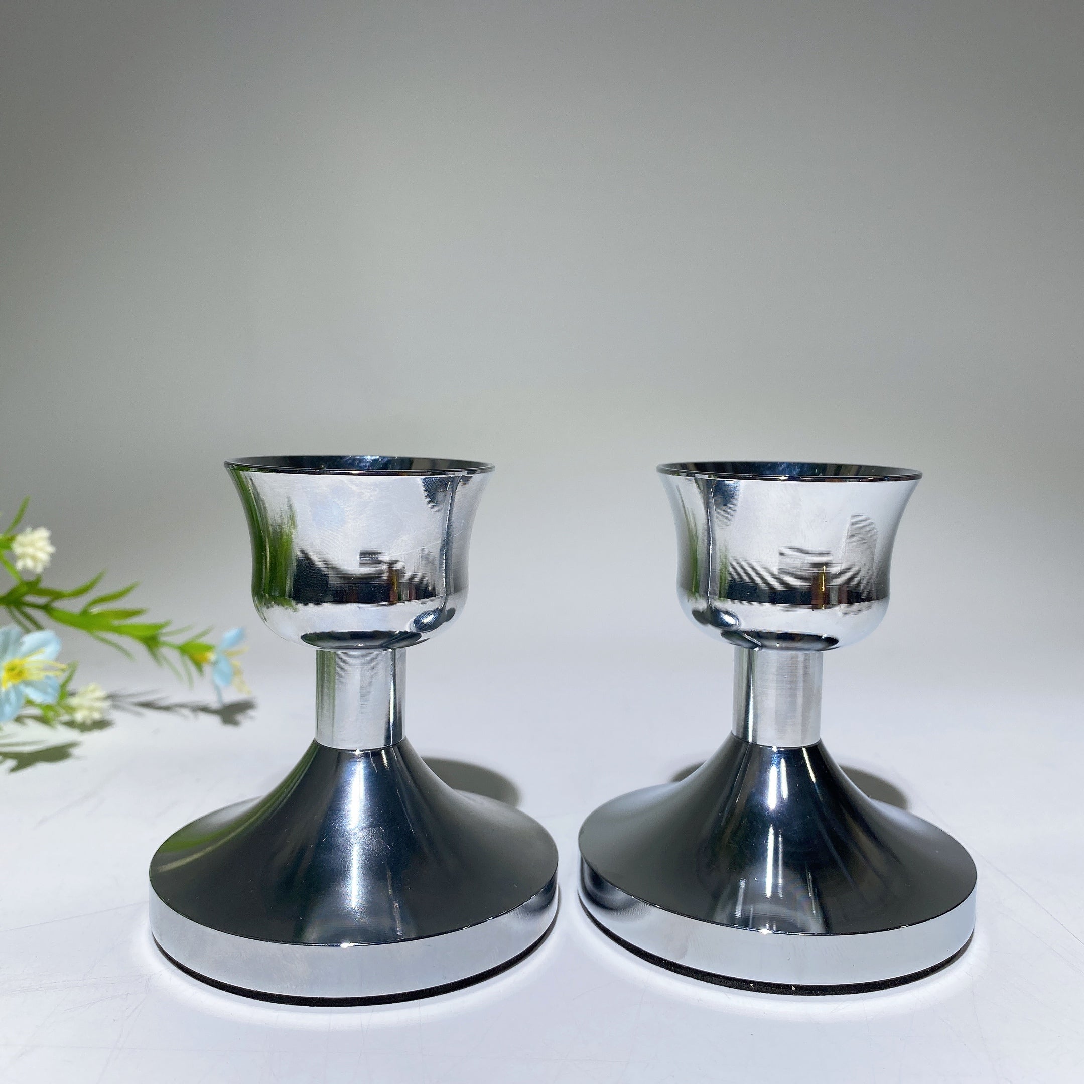 75mm Silver Crystal Lamp Stand USB Healing Light