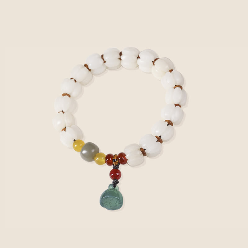 Bodhi Seed Red Agate Lotus Harmony Bracelet