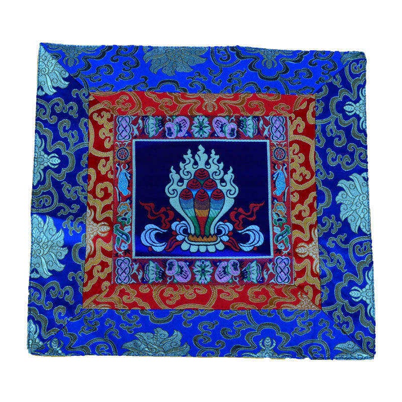 Meditation Prayer Altar Mat with Vajra and Auspicious Symbols