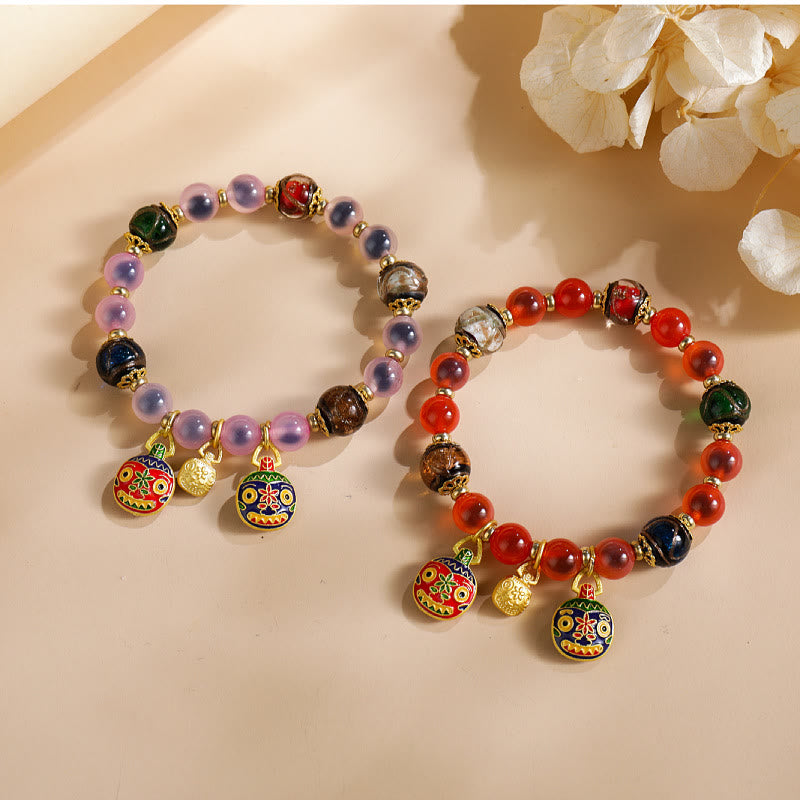 8mm Colorful Candy Agate Strength Bracelet