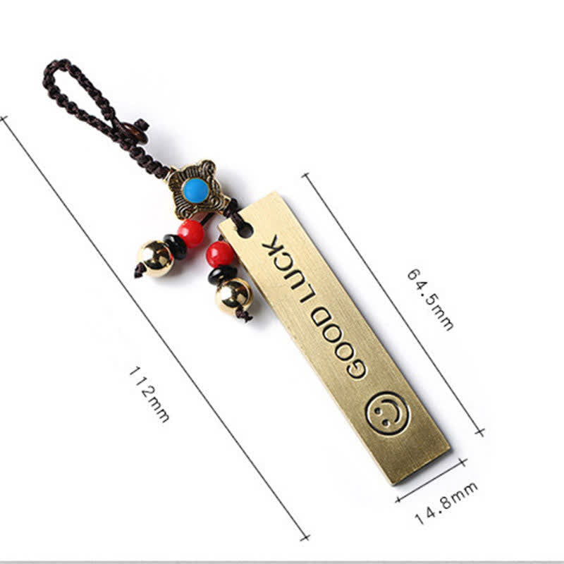 Feng Shui Yin Yang Bagua Balance Keychain Copper Brass