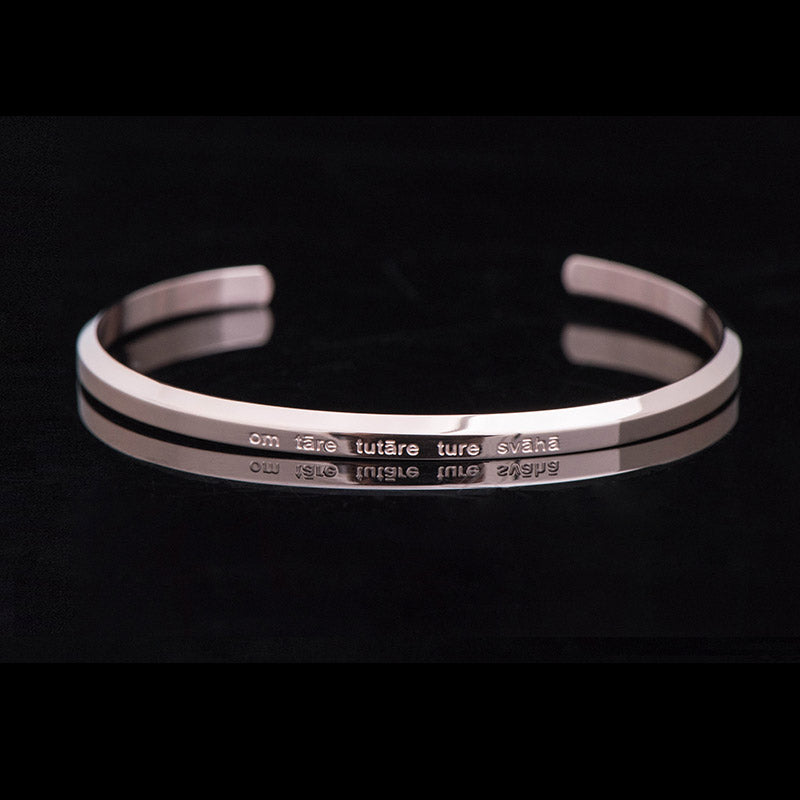 Six True Words Titanium Steel Om Mani Padme Hum Bracelet
