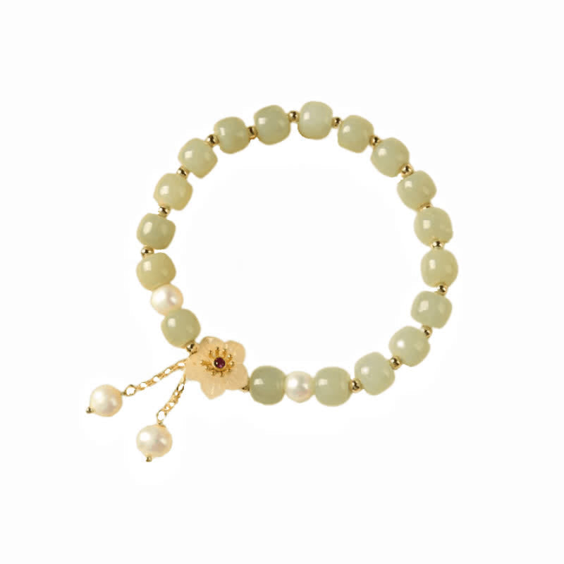 Hetian Jade Pearl Happiness 8mm Bracelet