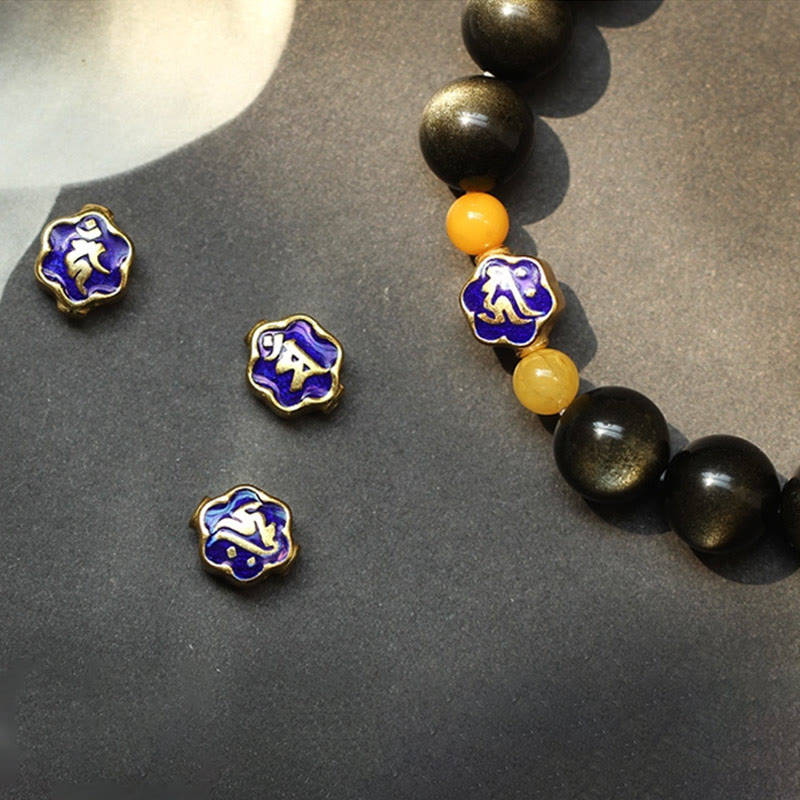 10mm Gold Sheen Obsidian Chinese Zodiac Protection Bracelet