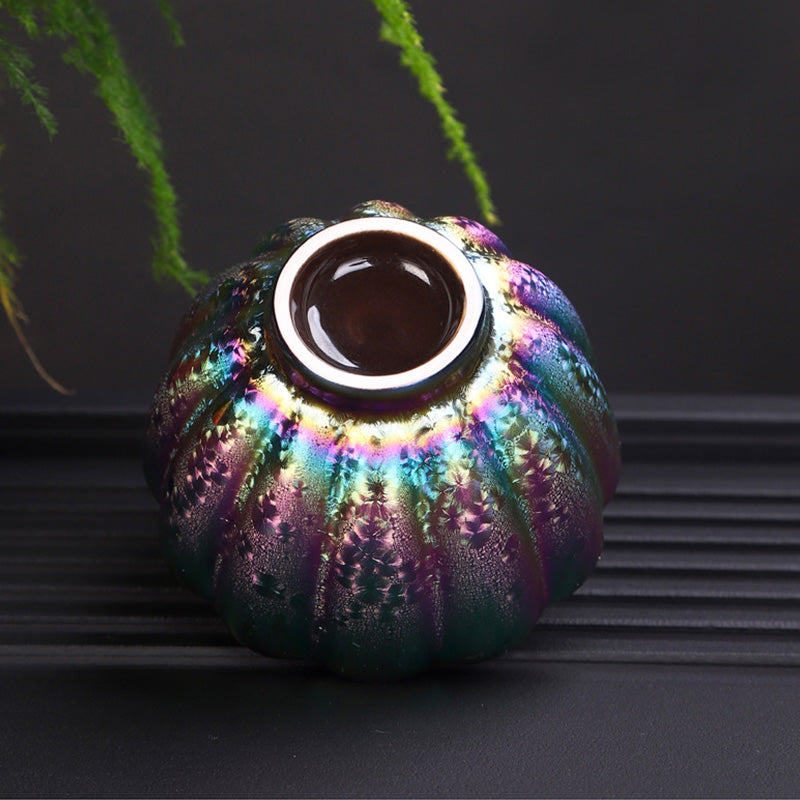 Rainbow Color Jianzhan Ceramic Zen Decor Teacup