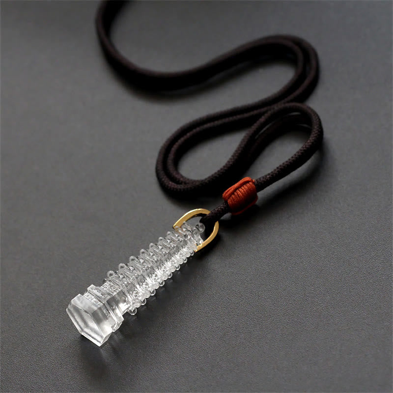 Liuli Ancient Pagoda Spiritual Necklace for Wisdom