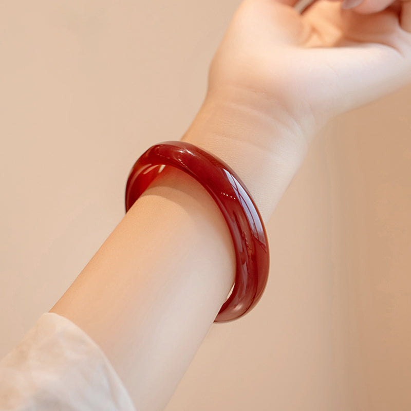 Red Agate Confidence Bracelet Bangle 56mm