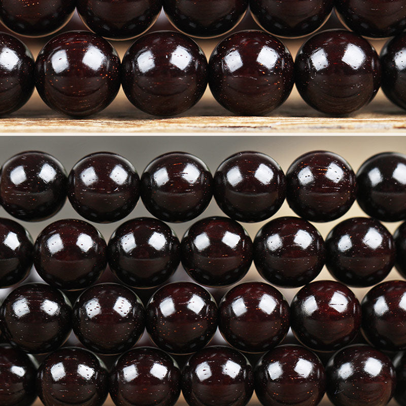 10mm Small Leaf Red Sandalwood Protection Bracelet