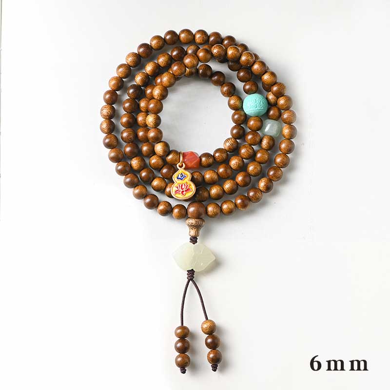 6mm Rosewood Protection Calm Bracelet Mala