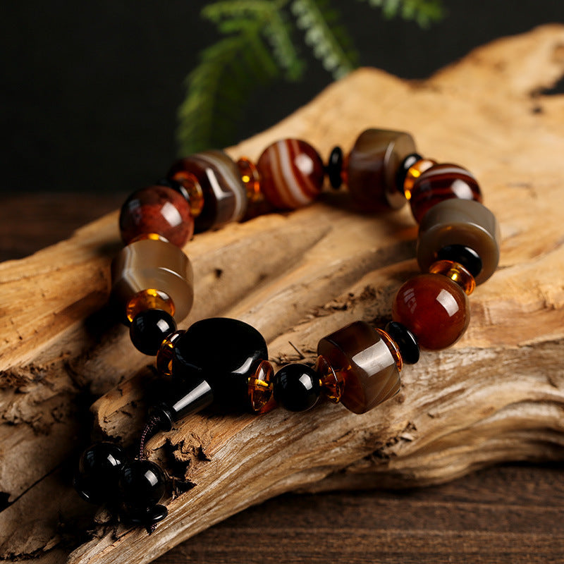 Natural Sardonyx Spiritual Luck Bracelet for Courage