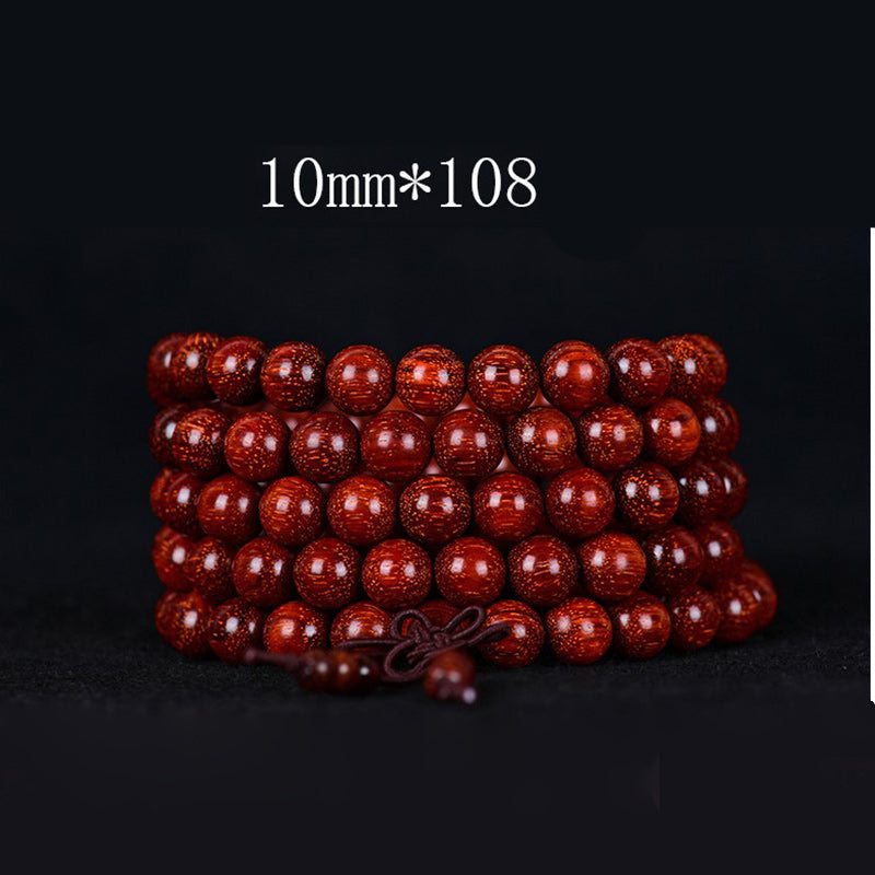 8mm Small Leaf Red Sandalwood Balance Bracelet
