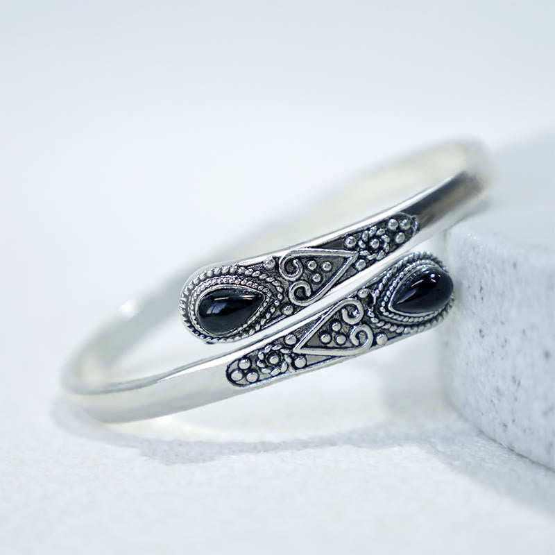 Zircon Healing Cuff Bracelet | Spiritual Protection & Wealth