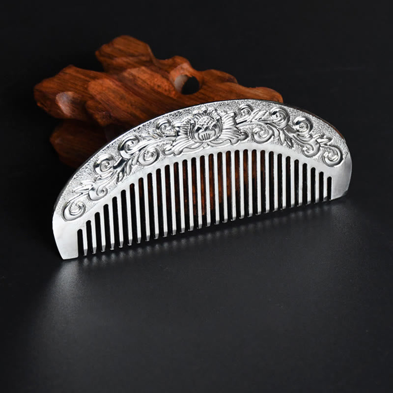 Lucky Dragon Phoenix Gold Alloy Comb for Protection & Strength
