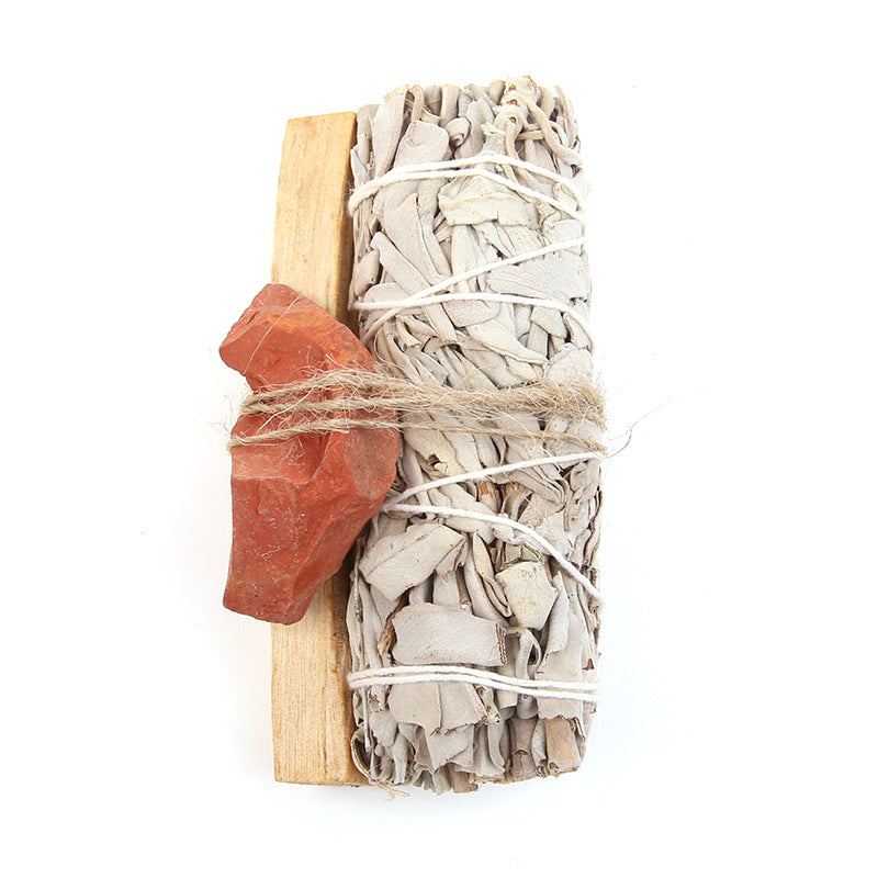 Natural Palo Santo and Crystal Smudge Set for Spiritual Cleansing