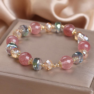 Strawberry Quartz Positive Bracelet for Love & Healing