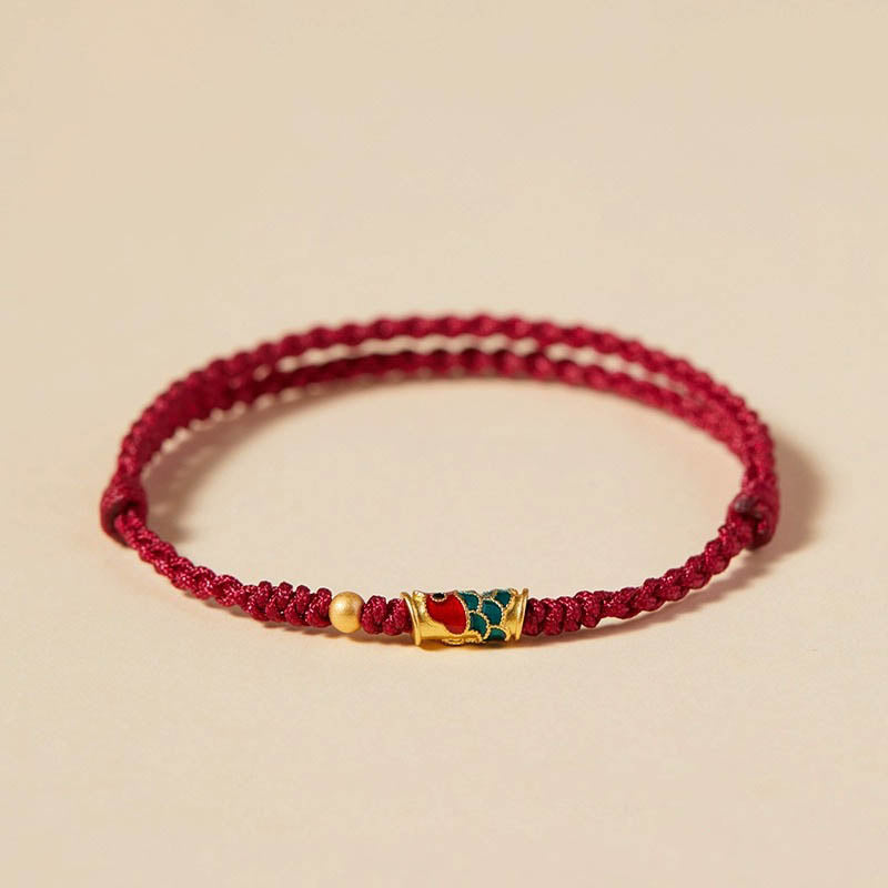 Handcrafted Koi Fish Wealth Prosperity Braided Bracelet