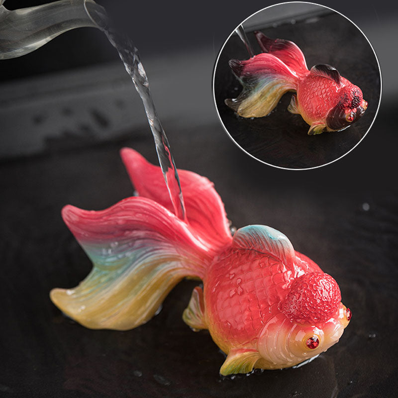Color Changing Resin Koi Fish Figurine for Wealth & Luck