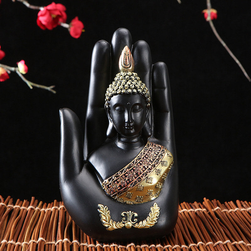 Resin Buddha Statue 10.5cm Feng Shui Blessing Decor