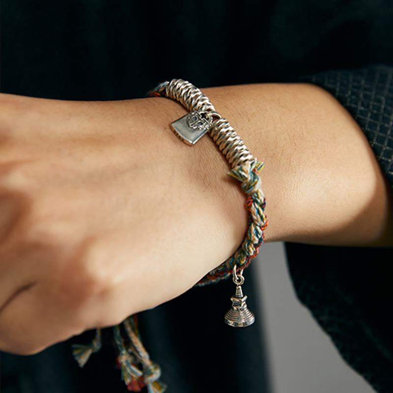 Multiple Strands 925 Sterling Silver Protection Bracelet