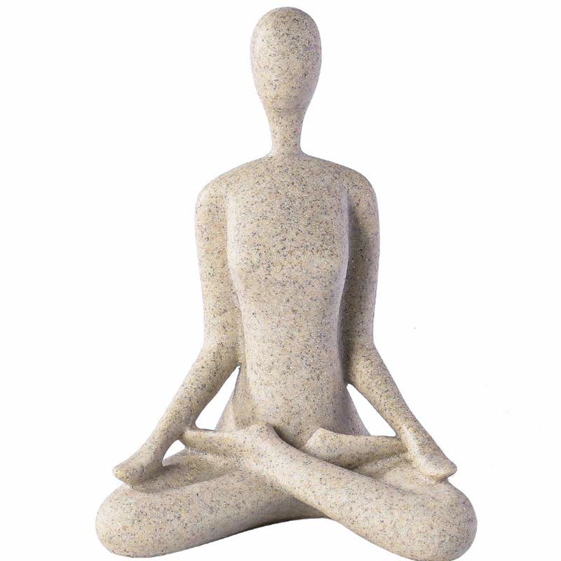 Abstract Yoga Meditating Resin Buddha Statue Decoration