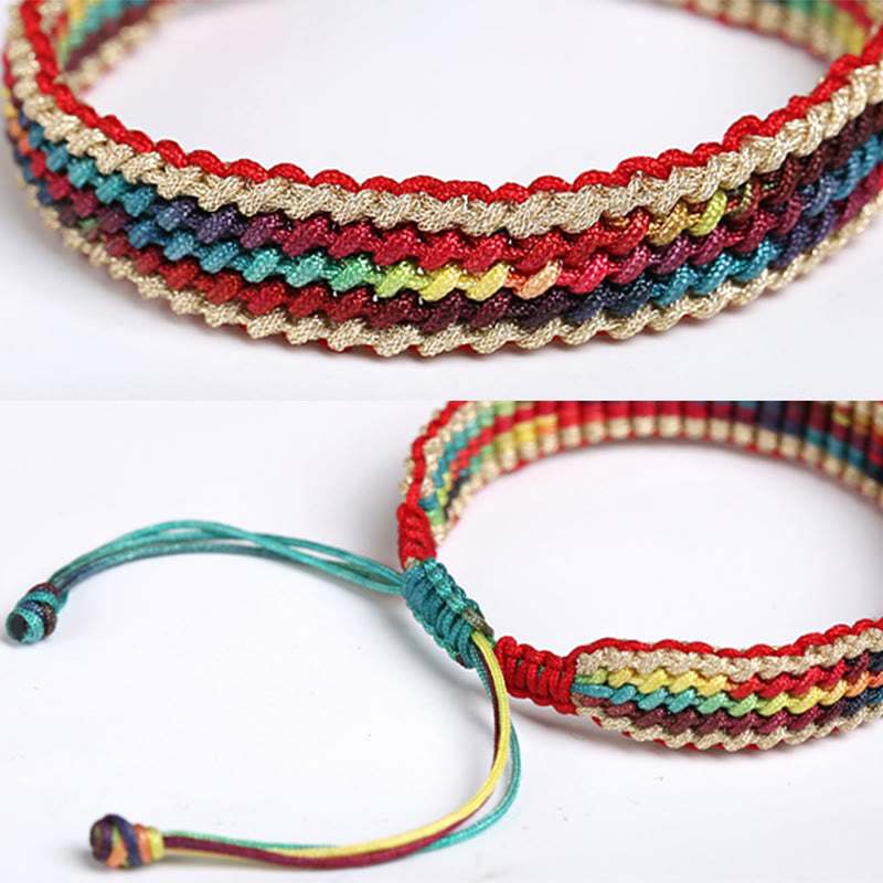 Handmade Multicolored Red String Bracelet for Protection & Luck