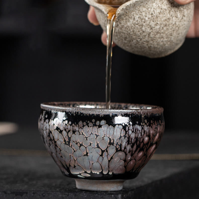 Sakura Jianzhan Ceramic Tea Cup 140ml Cherry Blossom Design