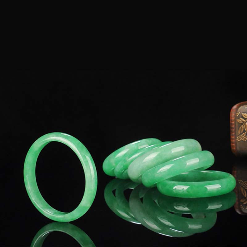 Jade Bangle Bracelet 58mm for Abundance & Protection