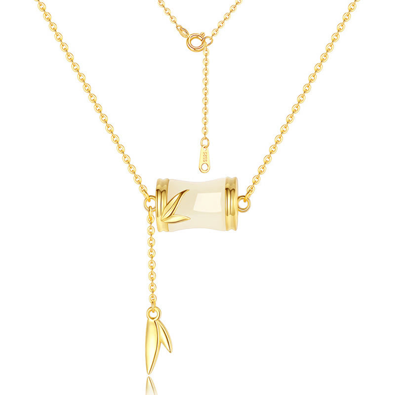 Hetian White Jade Luck Necklace & Bracelet | Sterling Silver & 22K Gold