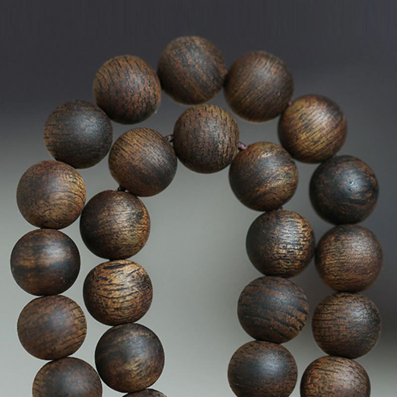 7mm Agarwood Mala Bracelet for Peace & Strength