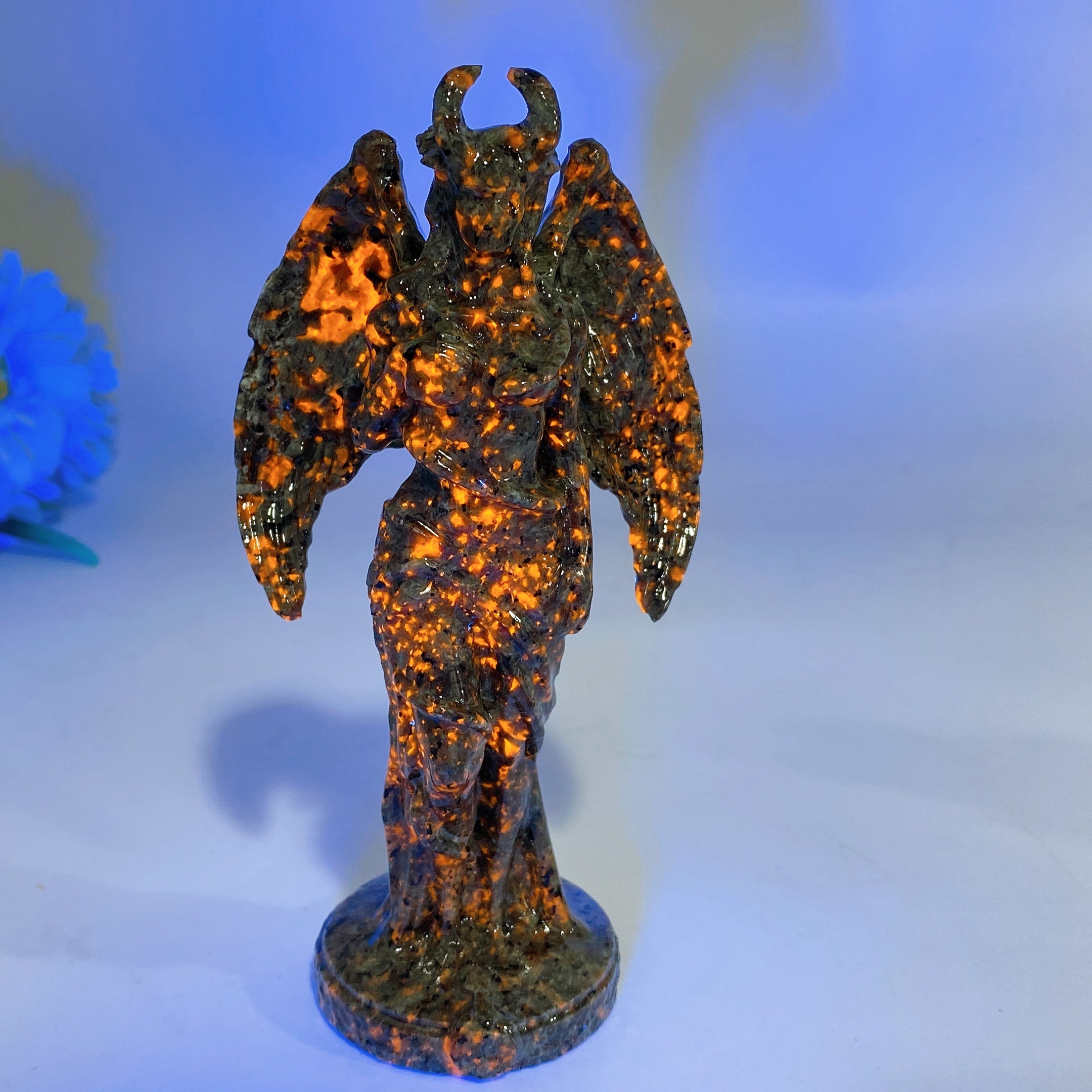 7x15cm Crystal Lilith Carving Figurine in Sodalite