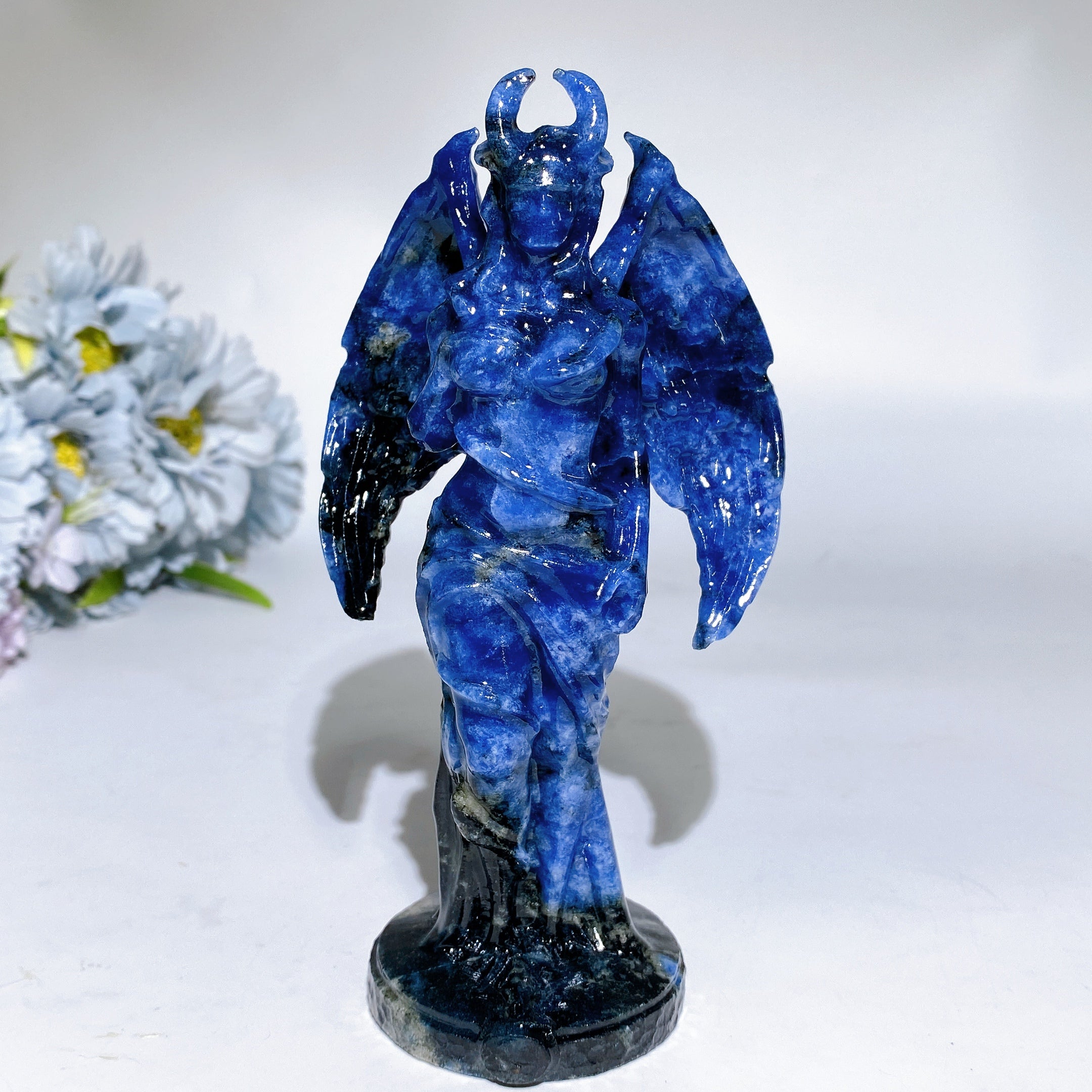 7x15cm Crystal Lilith Carving Figurine in Sodalite