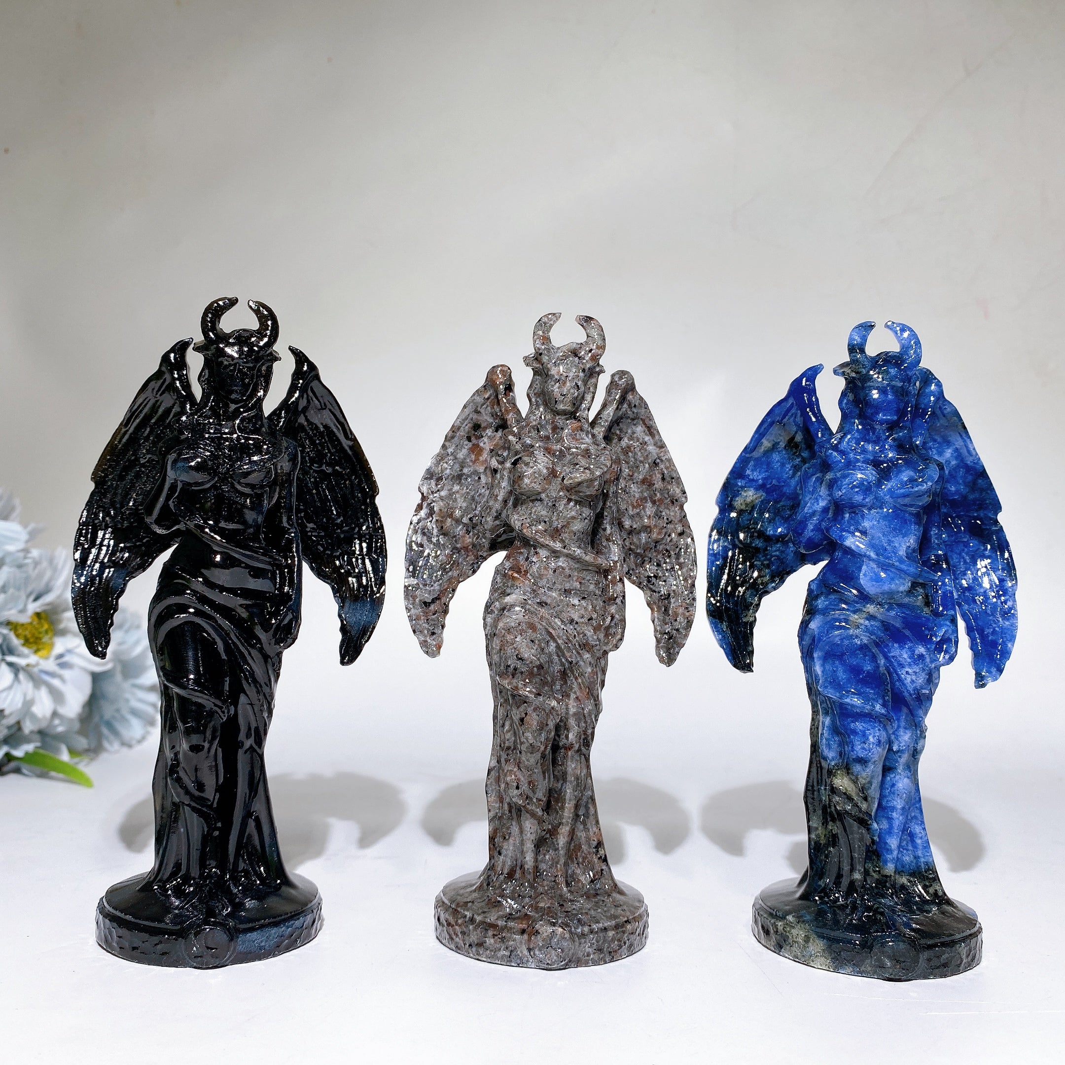7x15cm Crystal Lilith Carving Figurine in Sodalite