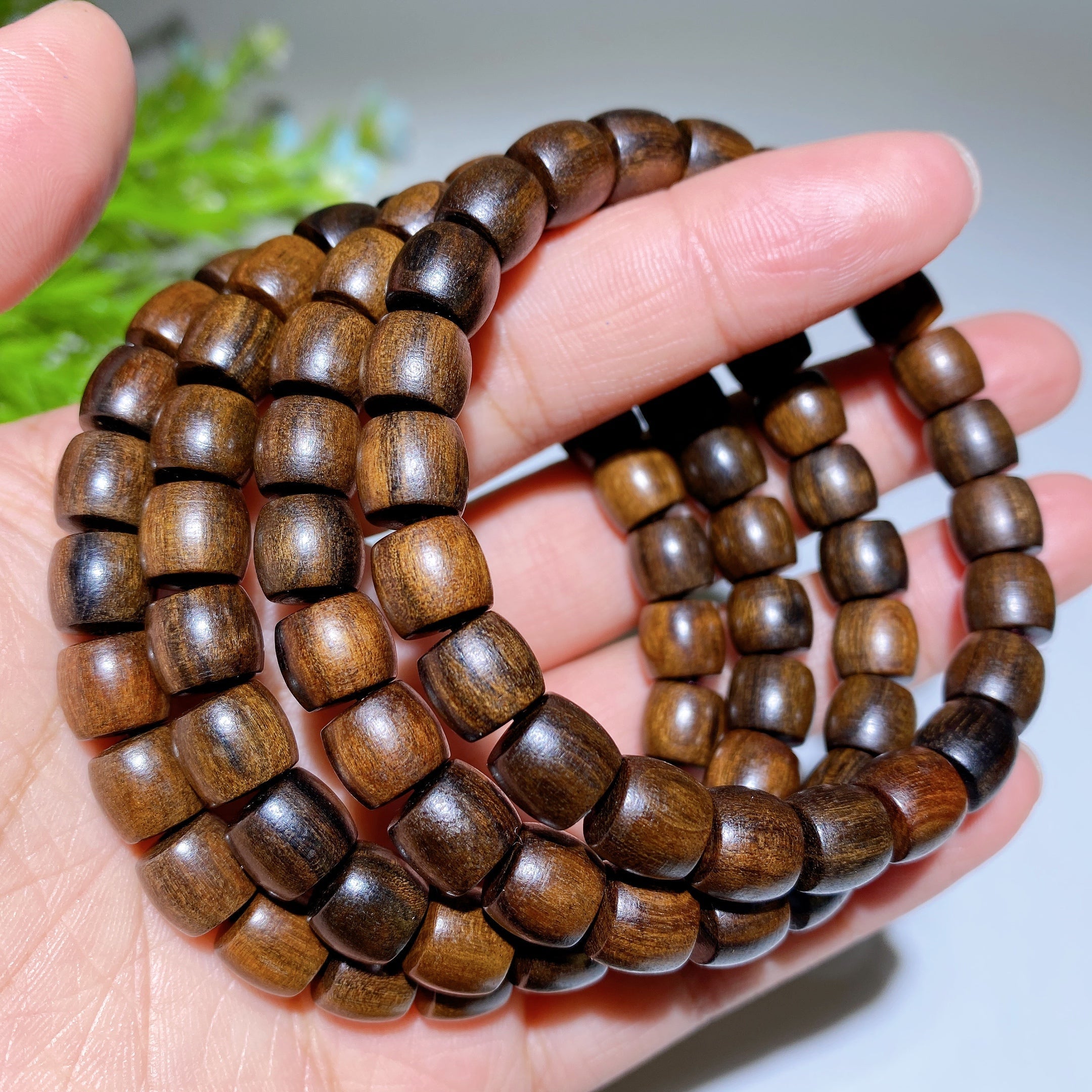 8-12mm Agarwood Bracelets for Healing and Meditation