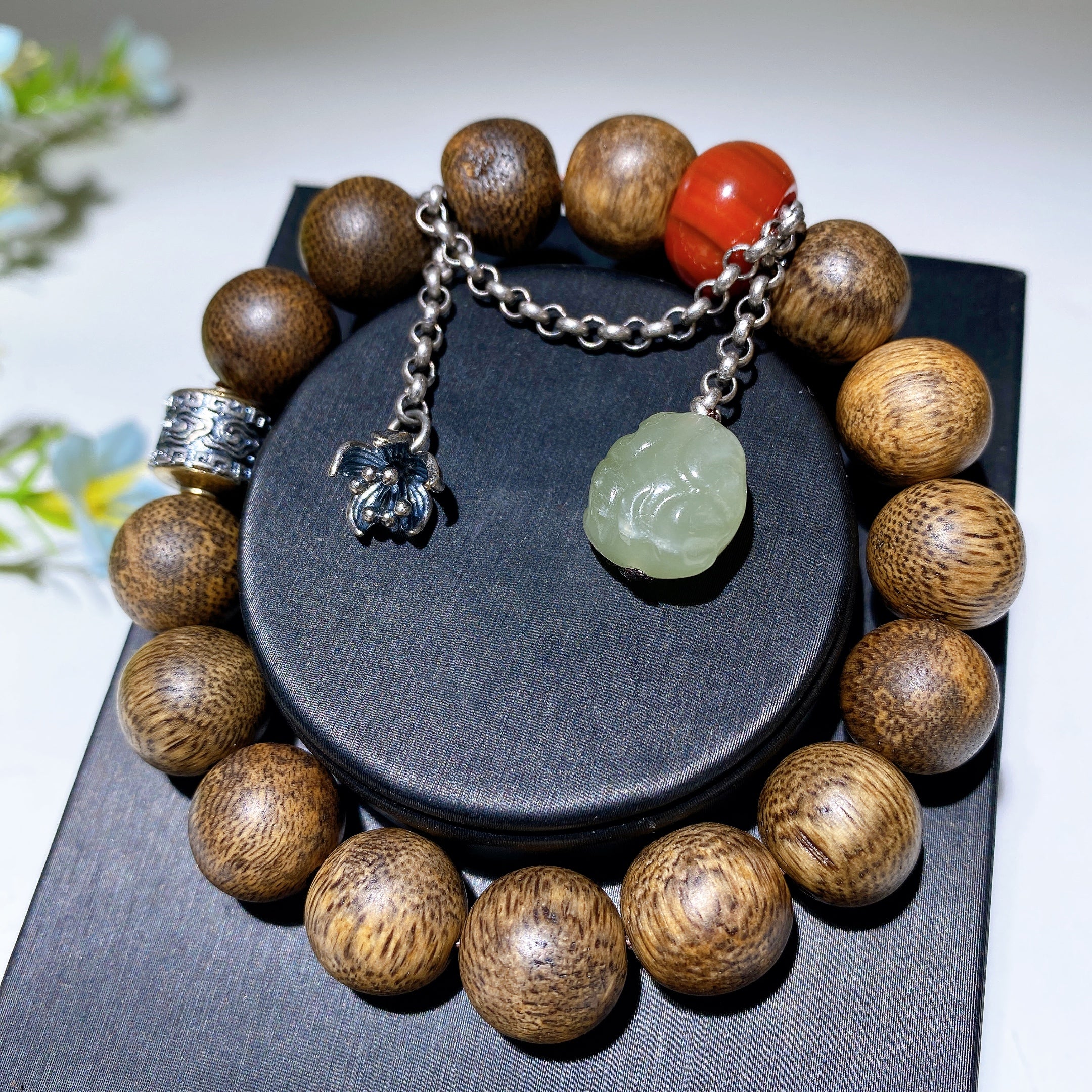 8-12mm Agarwood Bracelets for Healing and Meditation