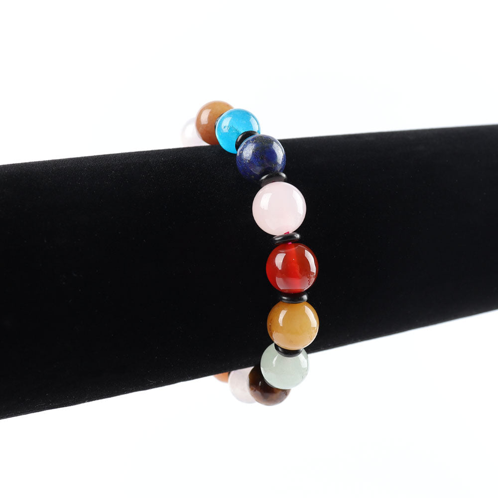 8-12mm Chakra Healing Bracelet for Energy Balance
