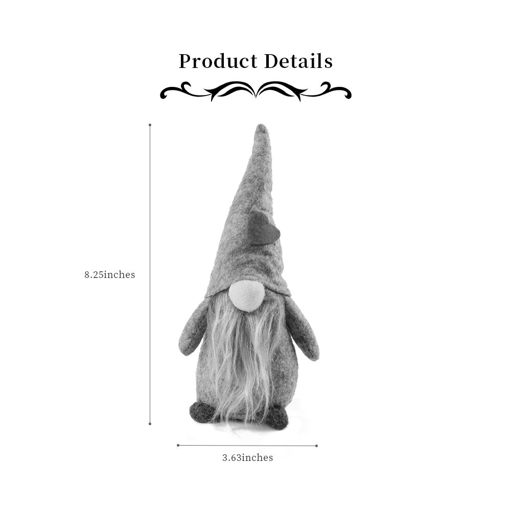 8.25 inch Christmas Gnome Plush Dwarf Spirit Statue