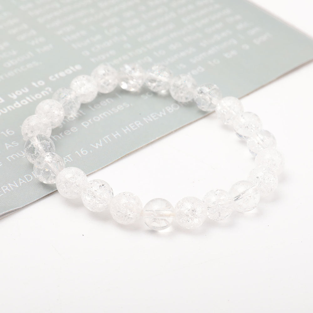 8.5mm Clear Quartz Crystal Healing Bracelet
