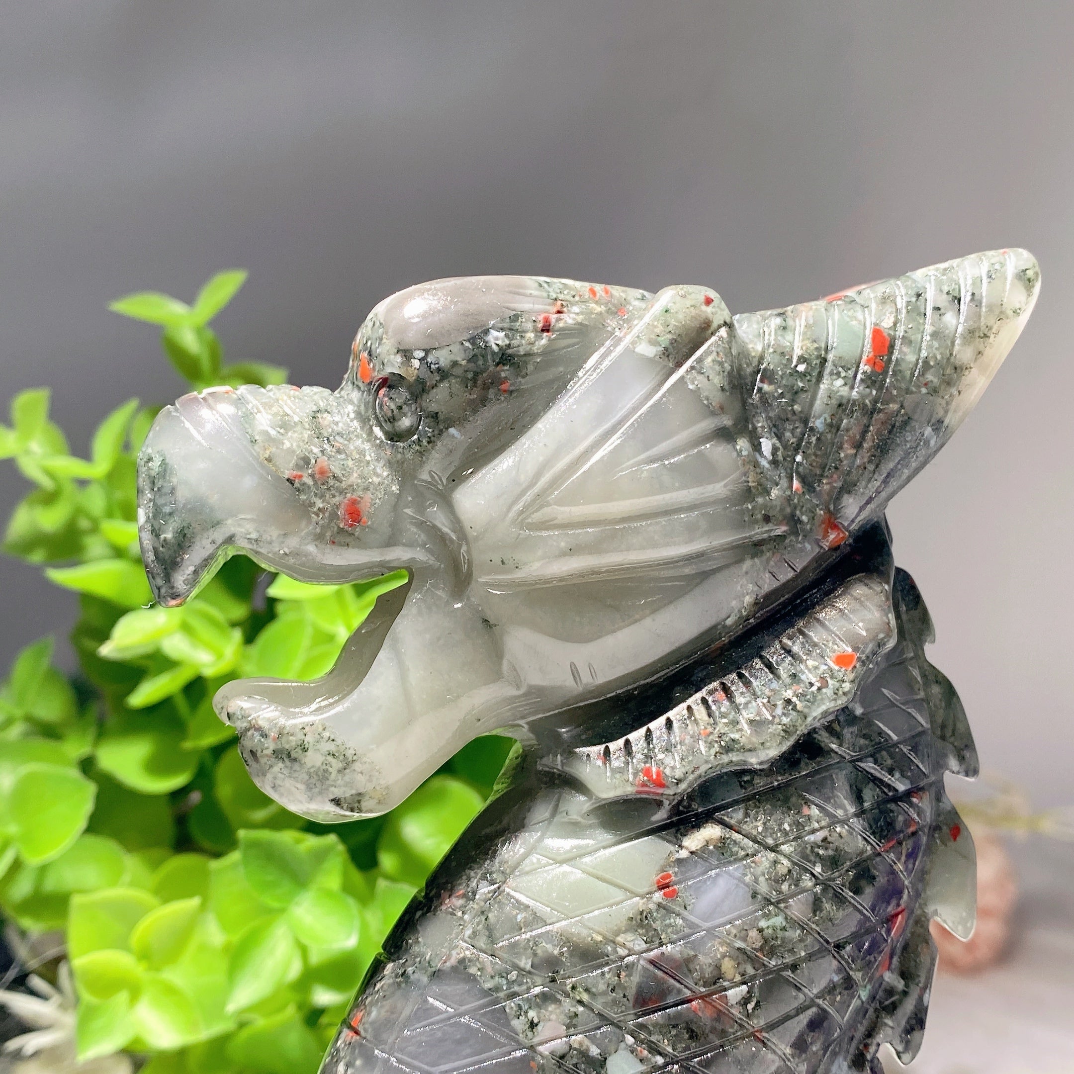 8.6 inch Chinese Dragon Crystal Figurines Set - Feng Shui Prosperity