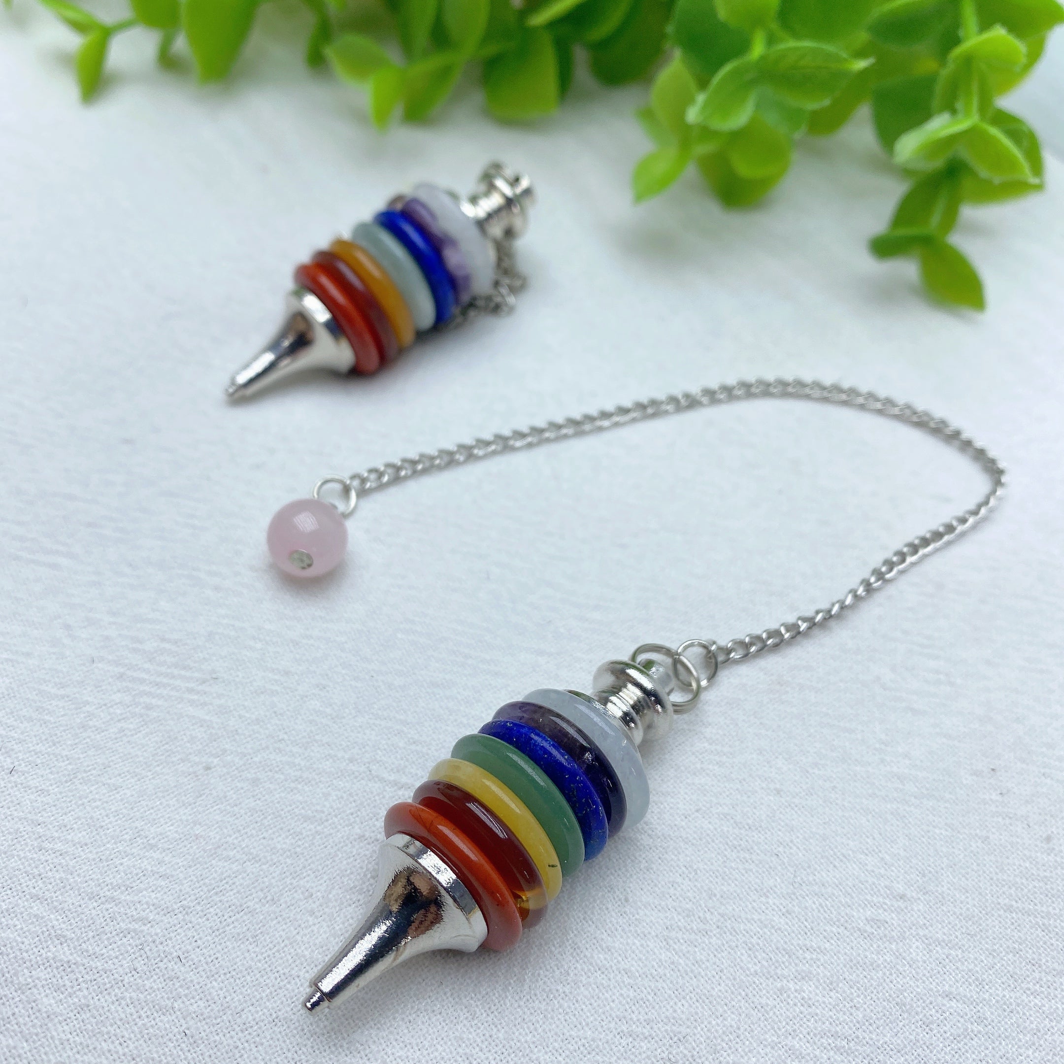8-Inch Chakra Pendulum Healing Crystal for Spiritual Jewelry