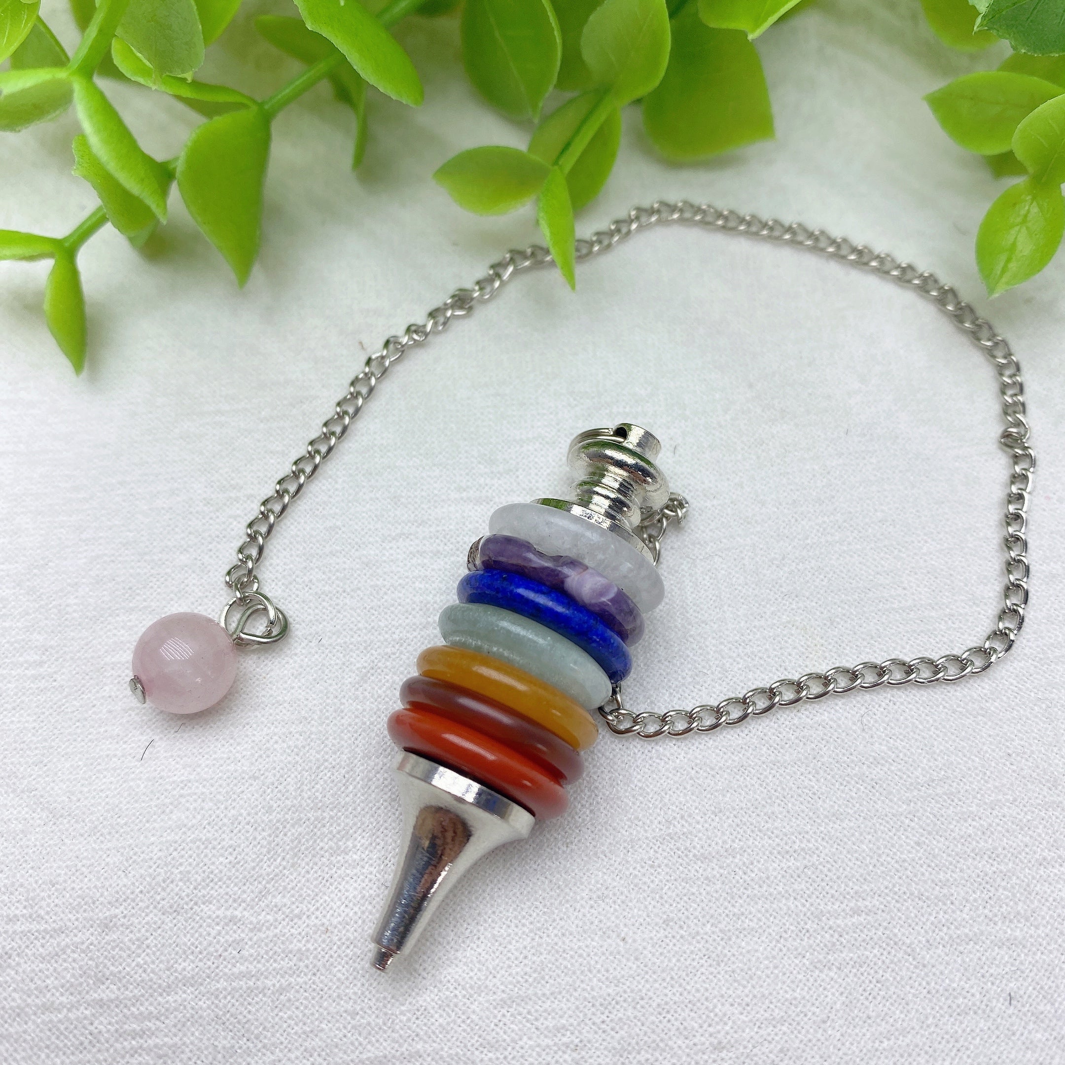 8-Inch Chakra Pendulum Healing Crystal for Spiritual Jewelry