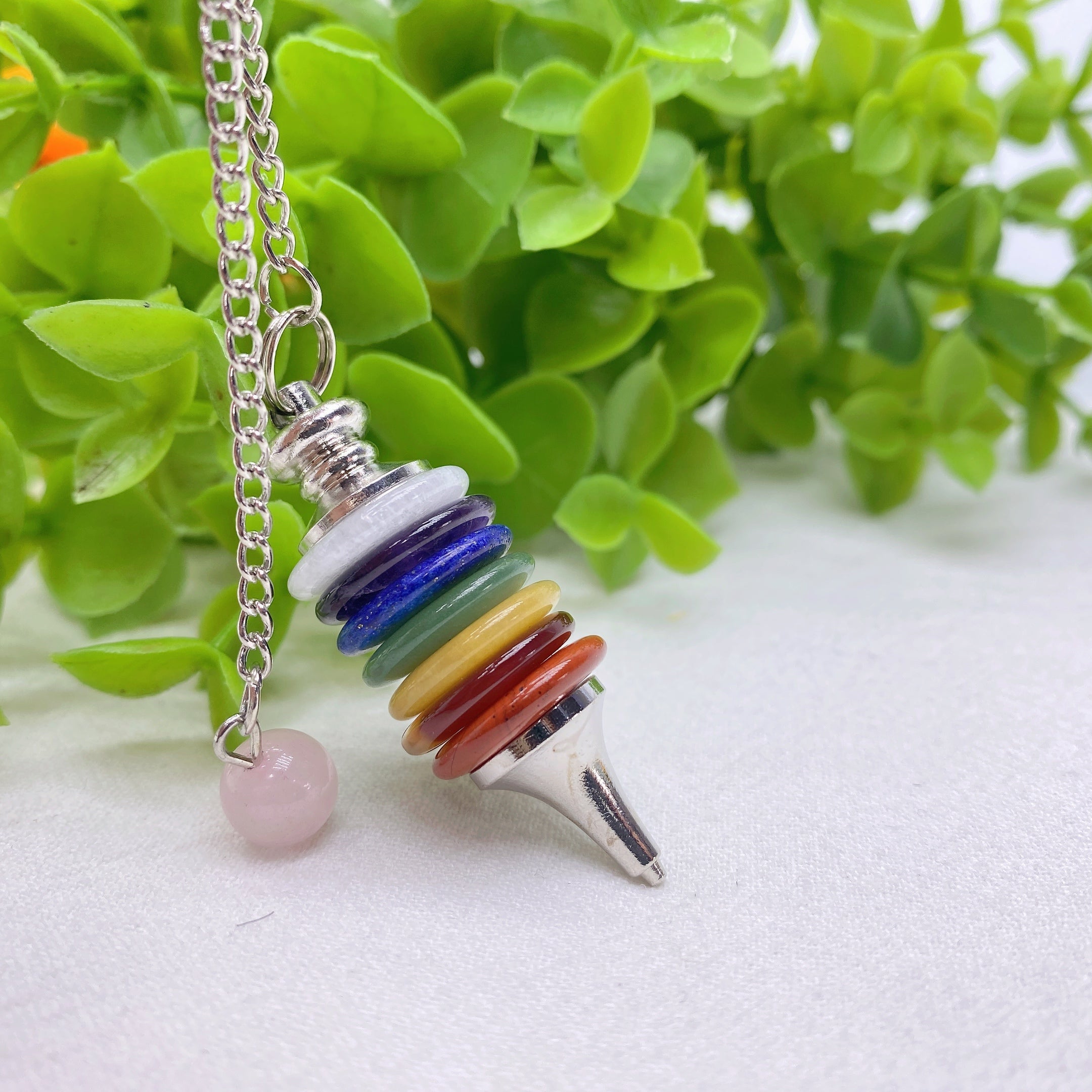 8-Inch Chakra Pendulum Healing Crystal for Spiritual Jewelry