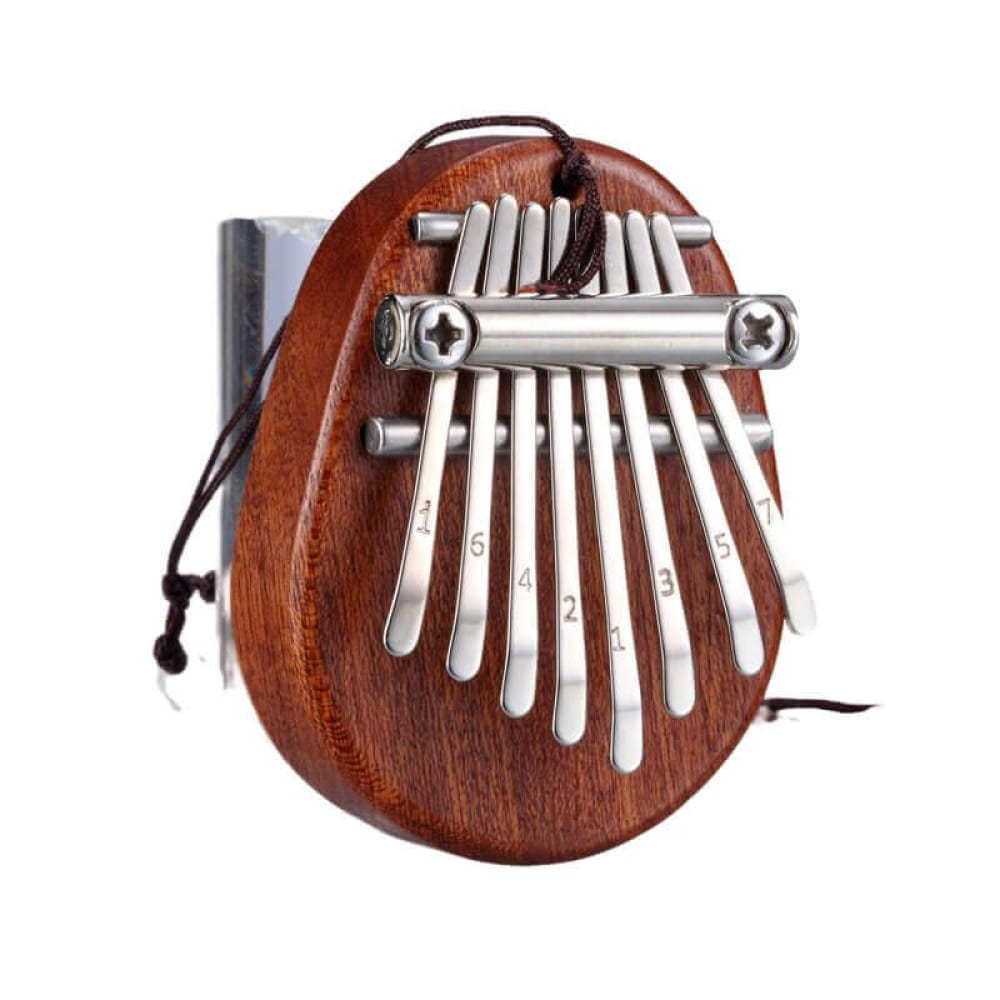 Wooden Kalimba thumb piano with metal tines for kids and adult beginners, 8 keys