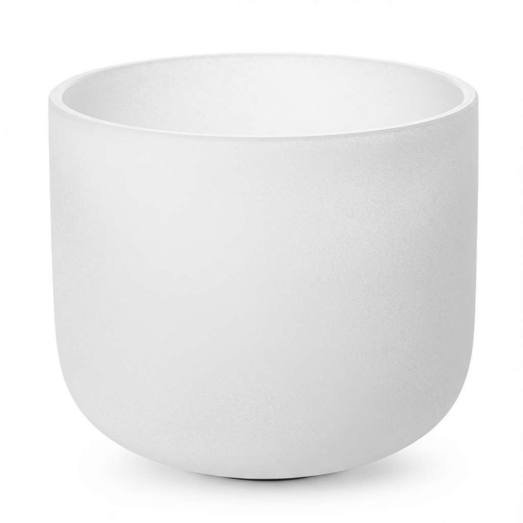 8" White Quartz Crystal Singing Bowl